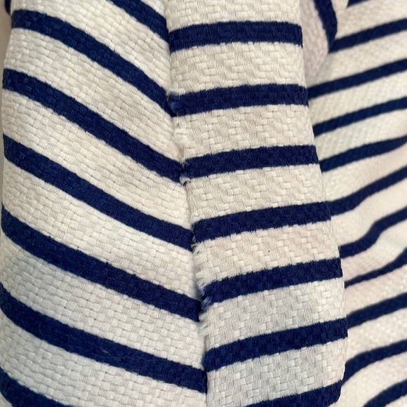 Anthropologie Maeve Ahoy Nautical Navy White Striped Mini Dress Bow Tie X-Small - Picture 6 of 6